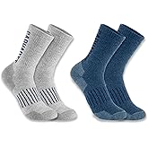 Carhartt Men's SC9522M Midweight Synthetic-Wool Blend Logo Crew Sock 2-Pack