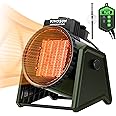 VIVOSUN Portable Greenhouse Heater with Adjustable Thermostat, 1500W/750W Electric Heater, 3 Modes for Fast Heating, Overheat Protection, Dustproof Design for Grow Tents, Patios & Outdoors