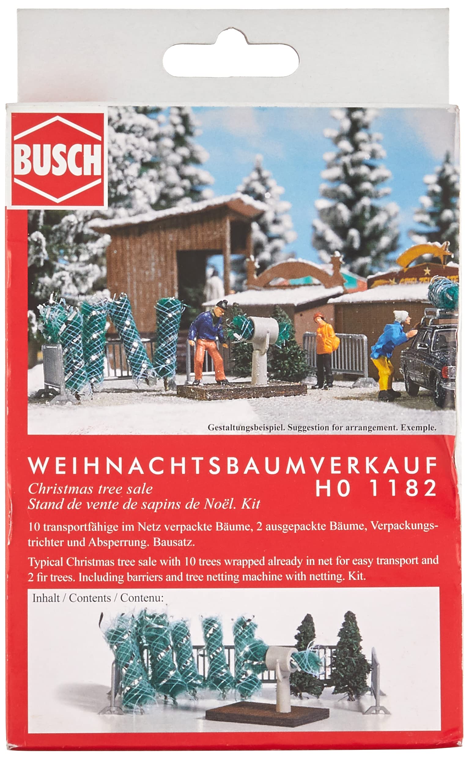 Busch HO Scale Christmas Tree Sale Scenery Kit, Train Scenery, Model Scenery, 14+