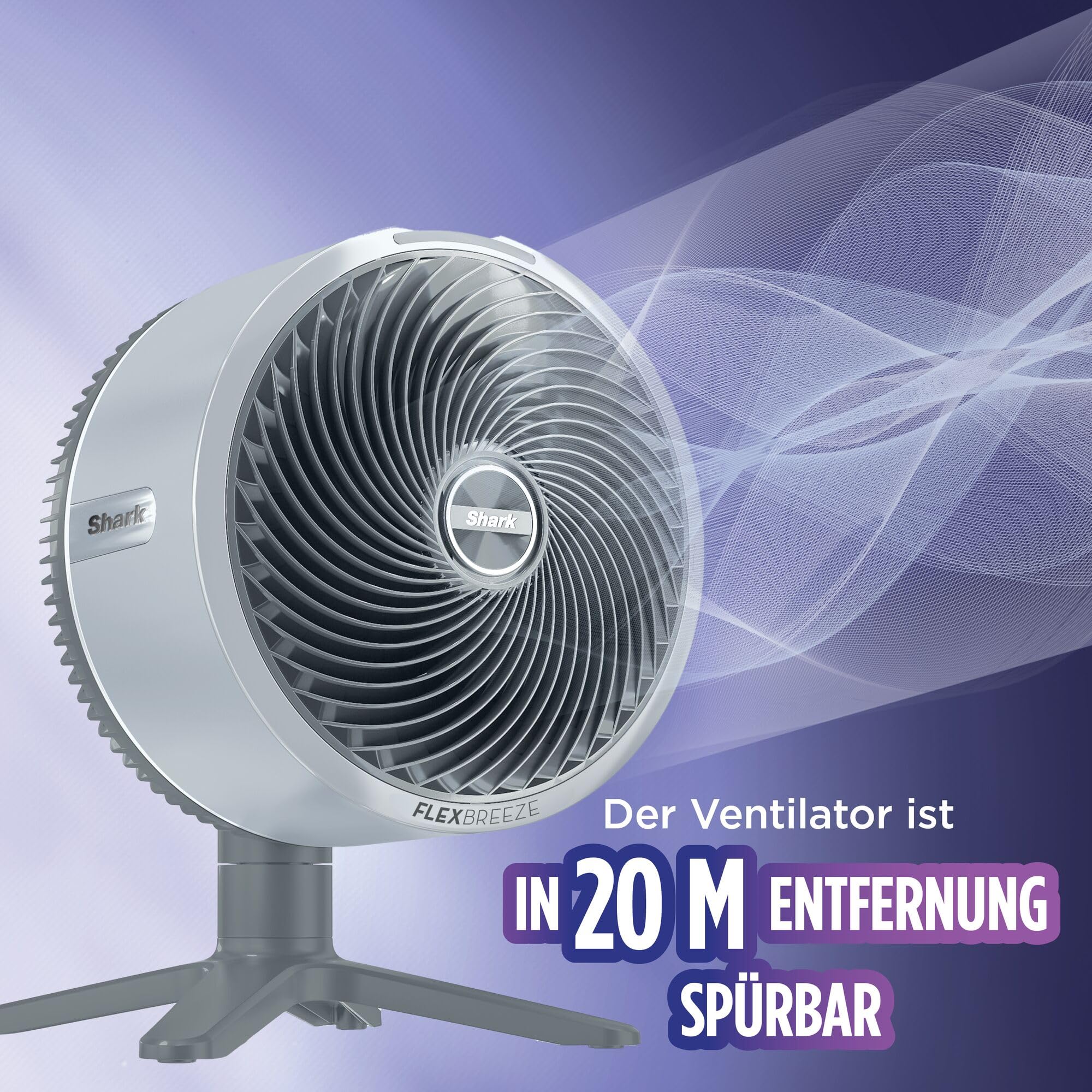 Shark FlexBreeze TableMate Akku-Ventilator, innen & außen, ≤24h Laufzeit, Hochgeschwindigkeits-Kühlung, 20 m Reichweite, leise & langlebig, 5 Geschwindigkeiten, Oszillation, Fernbedienung FA150EU 4