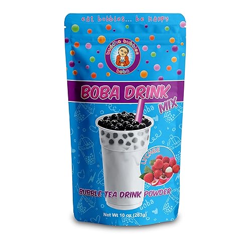 LYCHEE Boba/Bubble Tea Drink Mix Powder By Buddha Bubbles Boba (10 ...