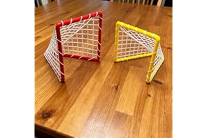 2-Pack Mini Tabletop Lacrosse Goal Net, 4"x4"x5" Lacrosse Goal with Frame for Desk Decor, Kids Gift