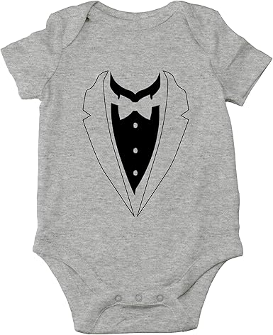 baby onesie suit and tie