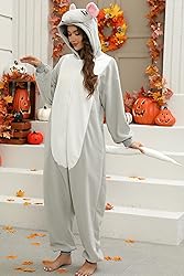 NAMHTOM Adult Rat Onesie Mouse Costume Pajamas Rat