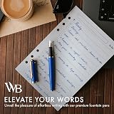 Wordsworth & Black Imperial Blue Fountain Pen Set with 24 Cartridges view 3