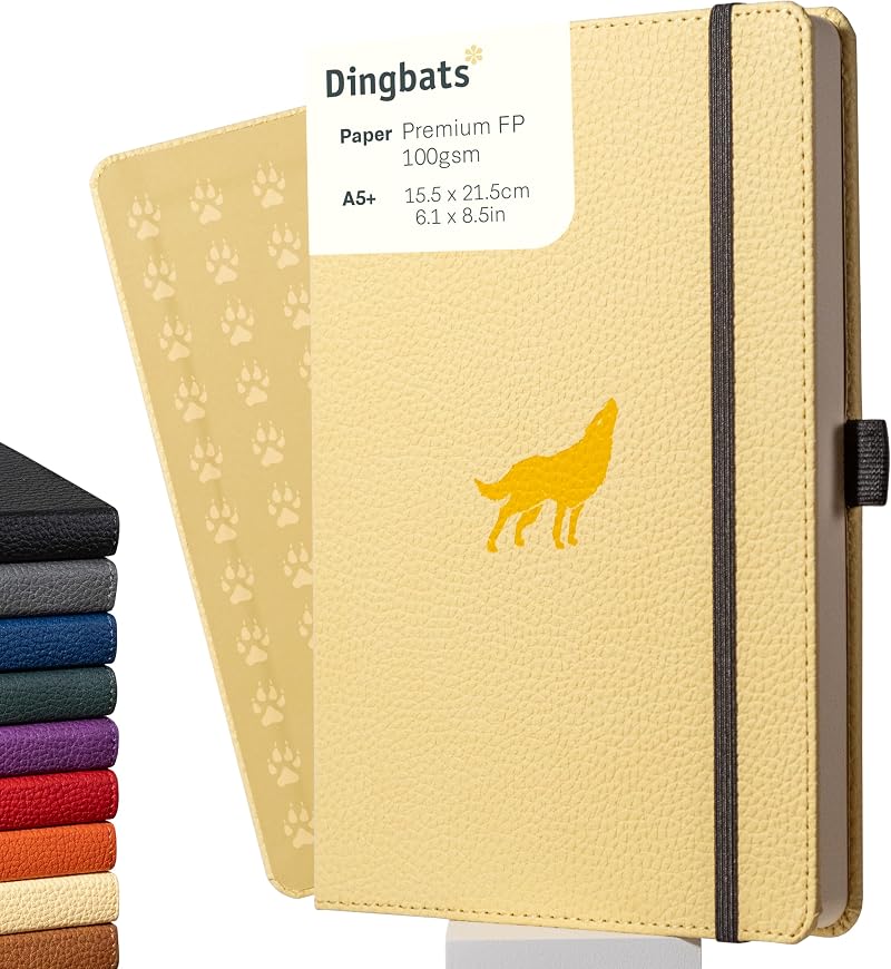 Dingbats Wildlife Plain Journal A5 Vegan Leather Hardcover Notebook