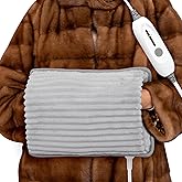 Electric Hand Warmer, Soft Flannel Heated Gloves, Hand Warmer Pouch, Heating Pad for Hands Pain Relief Fingers Arthritis for Women Men Elder Xmas Gifts, Auto Off & 3 Levels