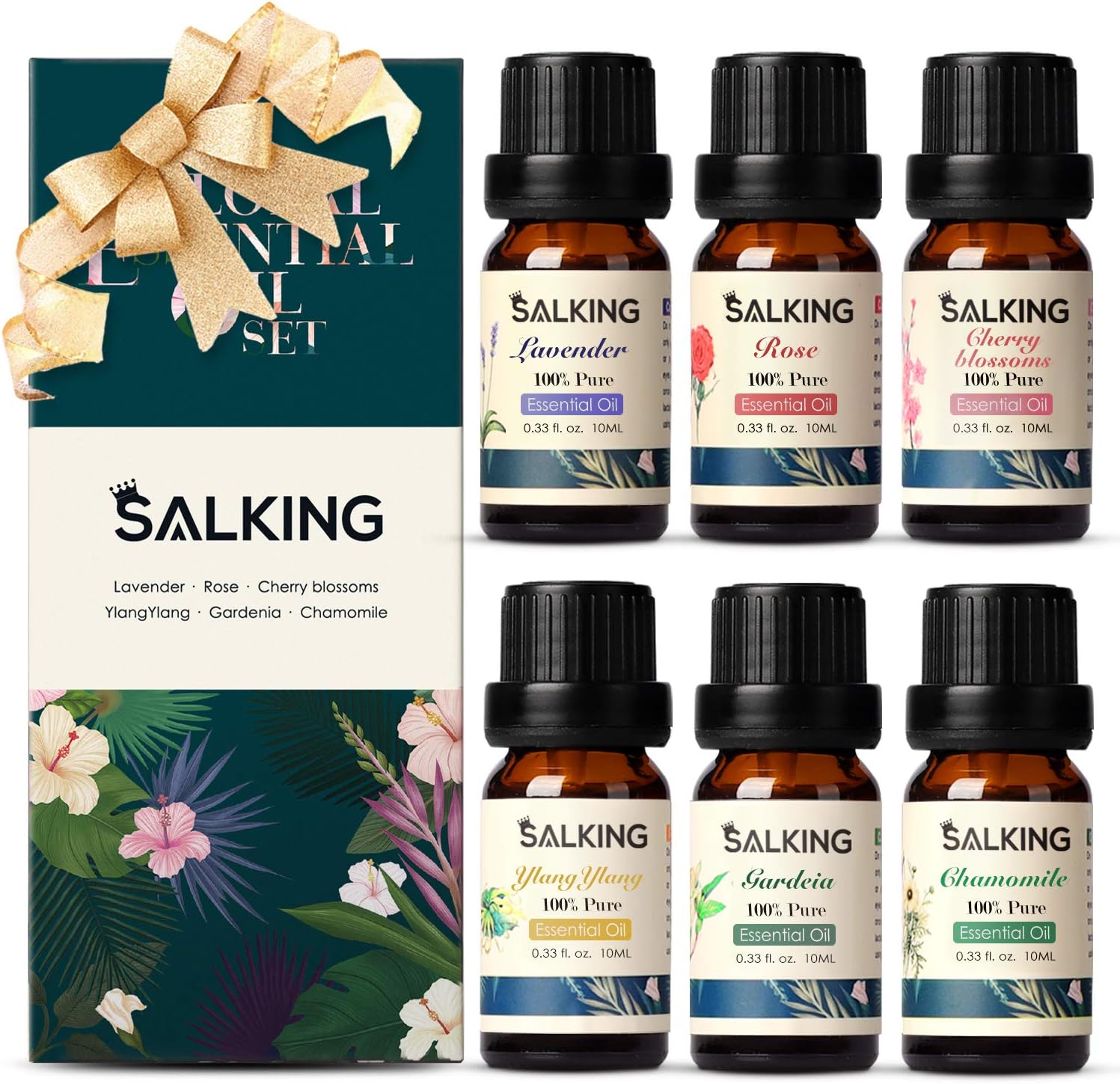 Essential Oils Gift Set SALKING 100 Pure Aromatherapy Therapeutic