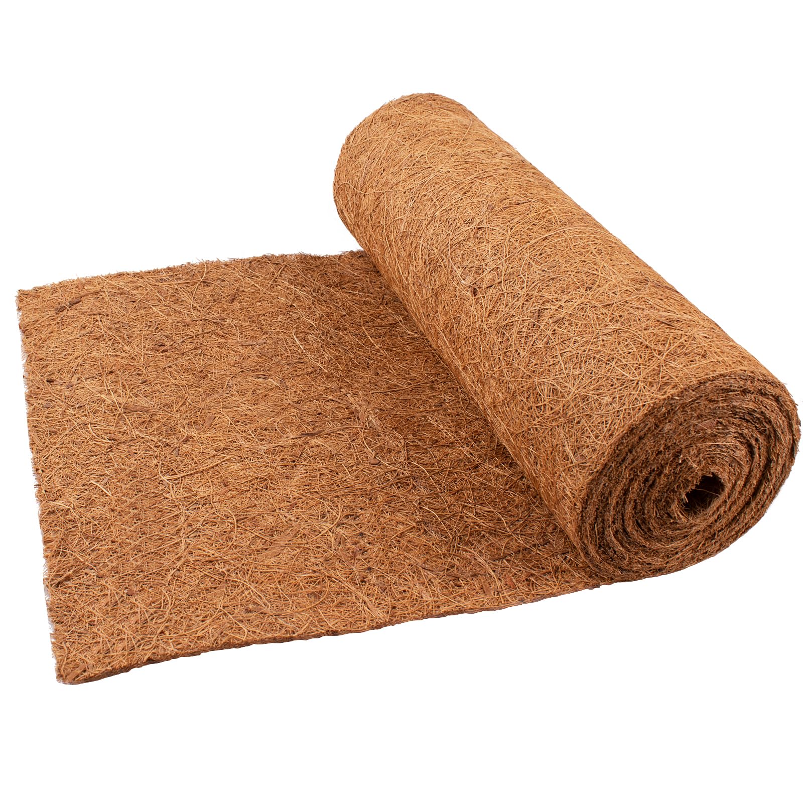 Coco Liner Roll 3m*0.3m/120" x 12", Natural Coconut Hanging Basket Liner, Reusable Coco Fiber Mat Coco Replacement Basket, Coconut Fiber Sheet Coir Mat Liner for Planter, Window Box, Wall Troughs