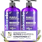 artnaturals Purple Shampoo and Conditioner Set – (2 x 16 Fl Oz / 473ml) – Protects, Balances and Tones – Bleached, Color Treated, Silver, Brassy and Blonde Hair - Sulfate Free