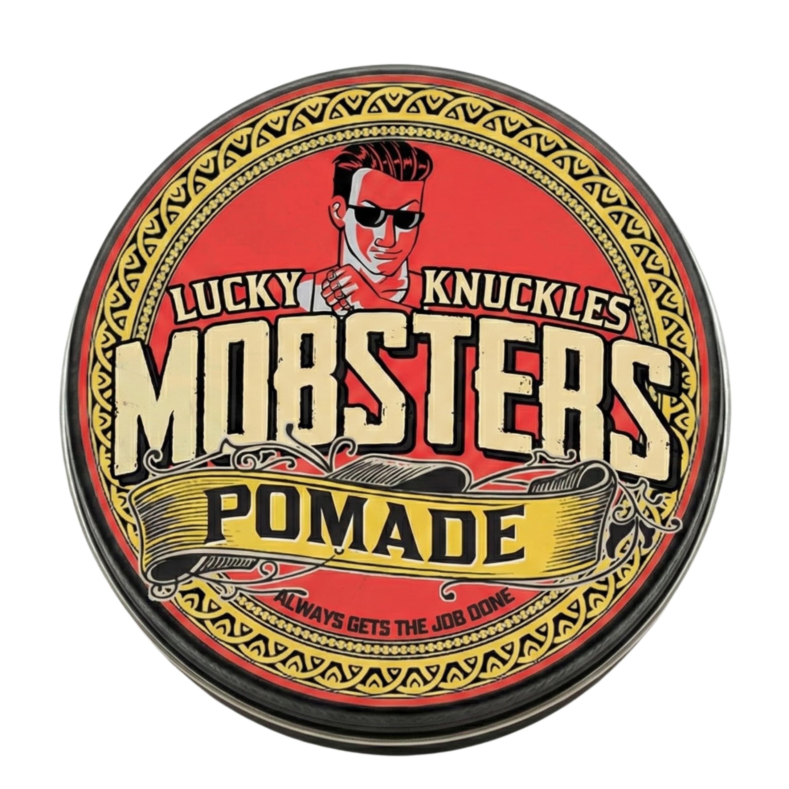 Mobsters Pomade for Men - Strong Hold, Matte Finish Water-Based Pomade for Men, Easy Wash Out, Non-Greasy, Long-Lasting Mens Hair Wax for Slick Back, Easy Wash Out, Compact Tin, Various Scents