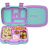 Bentgo Kids Prints Leak-Proof, 5-Compartment Bento-Style Kids Lunch Box - Ideal Portion Sizes for Ages 3-7, Durable, Drop-Proof, Dishwasher Safe, & PFAS & BPA-Free Materials (Mermaid Scales)