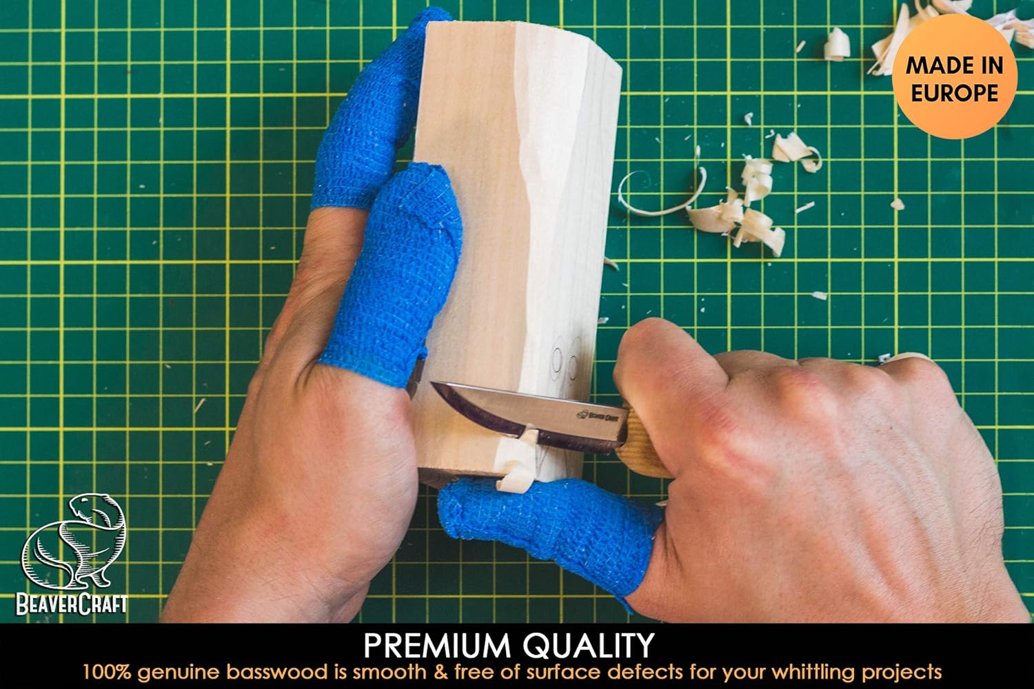 BeaverCraft Comfort Bird DIY Complete Starter Whittling Knife Kit for