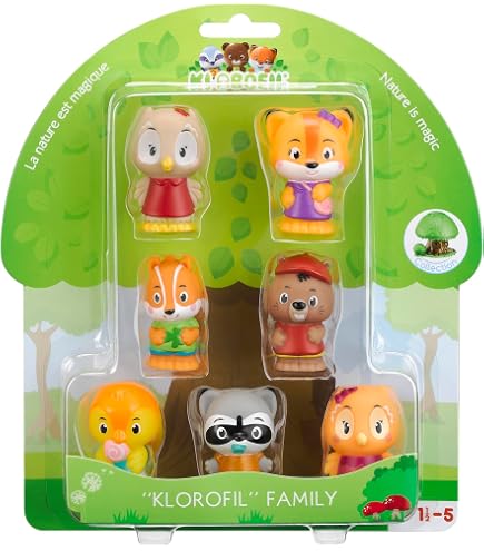 Klorofil Browny Family Collectible Bear Figures - 4 Piece Set (David, Emma, Basil, Alice)