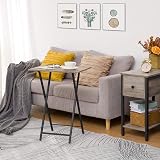 HOOBRO Side Table 2 Pack Folding Tables Industrial Greige Black EBG25BZ01 view 7