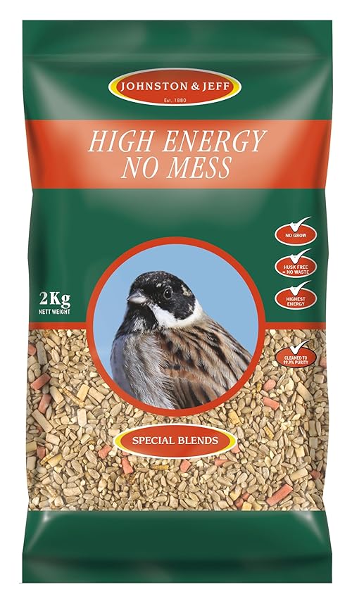 Johnston & Jeff 2kg High Energy No Mess - No Grow Premium Wild Bird Food Wildlife Seed