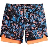 maamgic Mens 2 in 1 Workout Shorts 5"/7" Gym Running Shorts with Liner | with Longer Compression Liner, Anti-Chafe, 4-Way Stretch, Breathable, Quick Dry, Internal Drawstring, Zipper Pocket