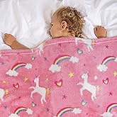 Softan Unicorn Blanket for Babies, Kids Throw Blanket for Boys and Girls Soft Cozy Flannel, Cute Pink Unicorn Blanket for Sofa Couch Bed, Soft Plush Warm Receiving for Newborns, 30x40 Inch