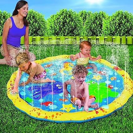 Summe En Plein Air D Eau Jeu Activite Mat Tout Petits Bebe Piscine Bebe Piscine Pulverisation Tapis Tapis De Jeu Arrosage Enfants Jouet Amazon Fr Sports Et Loisirs