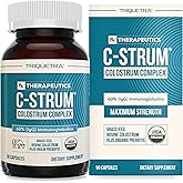 C-Strum® Organic Bovine Colostrum Supplement, 60% igG, First Milking, Grass Fed, Max Strength Colostrum Capsules from German Dairy Cows - Gut, Immunity, Skin & Hair Support (90 count)