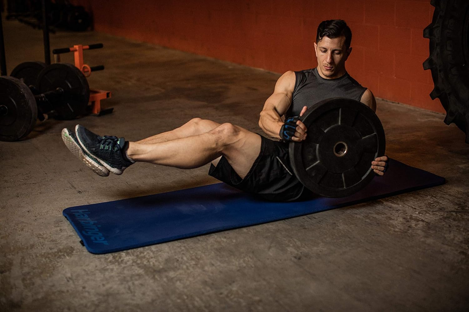 Harbinger Ribbed Durafoam Exercise Mat 5/8-Inch, Green : Sports & Outdoors