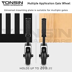 YONSIN 4.3" Heavy Duty Spring Loaded Gate Caster