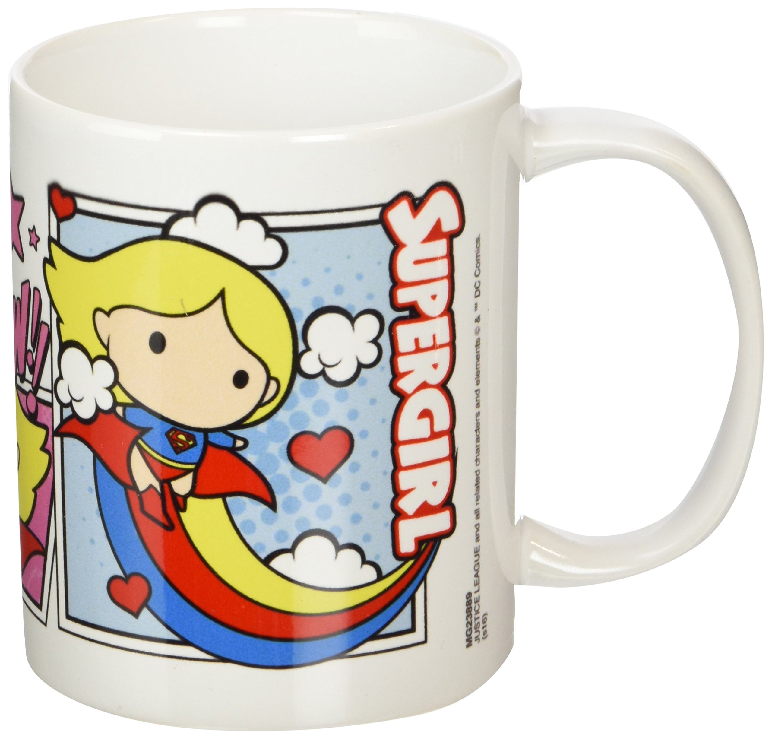 DC Comics MG23889 Justice League Supergirl Comic Chibi Ceramic Mug, Multi-Colour, 7.9x11.00x9.3 cm