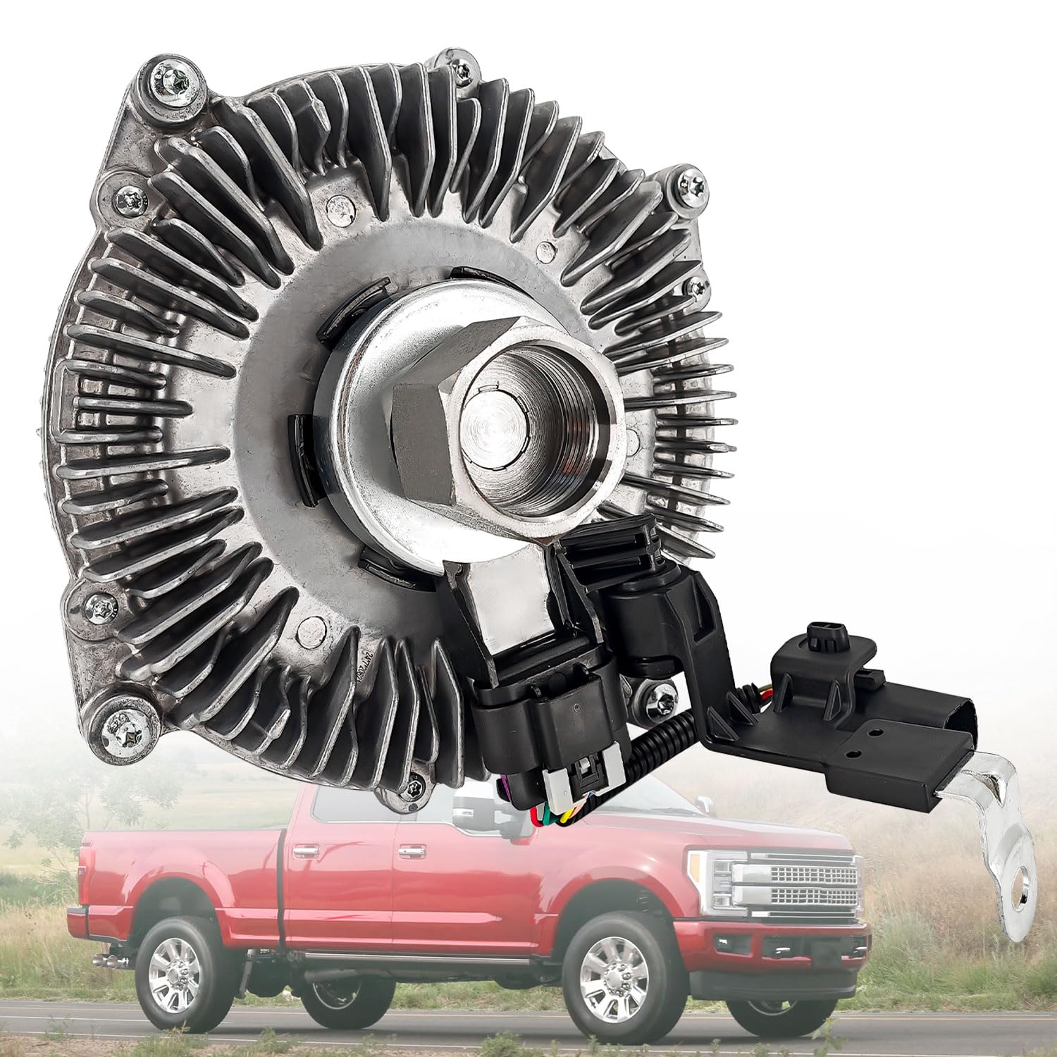 Photo 1 of BC3Z8A616D Engine Cooling Fan Clutch Compatible with Ford F-250 F-350 Super Duty (2011-2019) F-450 F-550 Super Duty (2011-2018) F-650 F-750 (2016-2018) 6.7L V8 Cooling Fan Clutch BC3Z8A616CC