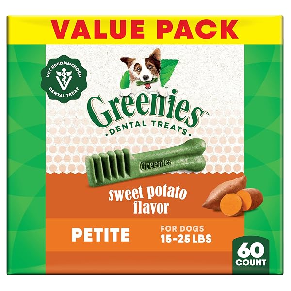 GREENIES VETERINARIAN-RECOMMENDED ADULT NATURAL DENTAL DOG TREATS PETITE...