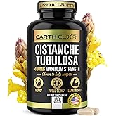 Earth Elixir Cistanche Supplement for Men & Women – Potent Cistanche Tubulosa Extract Capsules for Daily Vitality, Strength & Performance Support – Made in USA, 3rd Party Tested & 3 Month Supply