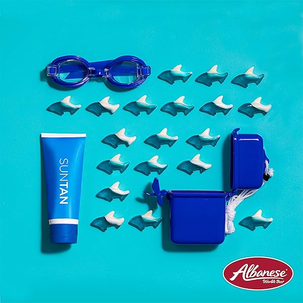 ALBANESE WORLD’S BEST BLUE GUMMI SHARKS, 5LBS OF CANDY