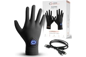 Copper Compression CopperVibe Vibration & Heat Gloves - Heated Hand Massage