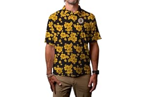 Blue 84 NHL Mens NHL Officially Licensed Short Sleeve Performance Polo Floral