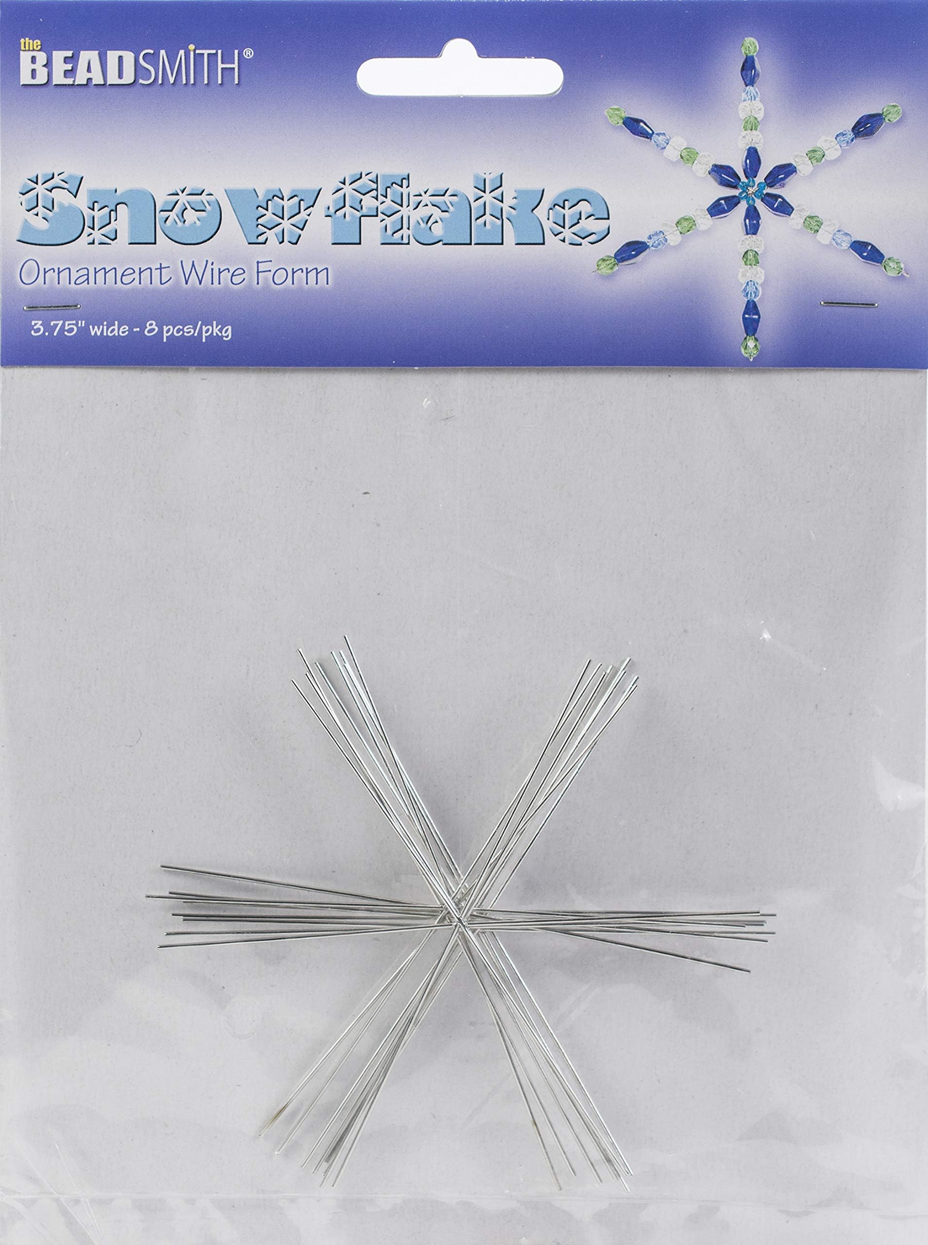 BeadaholiqueMetal Wire Snowflake Forms Fun Craft Beading Project, 3-3/4-Inch