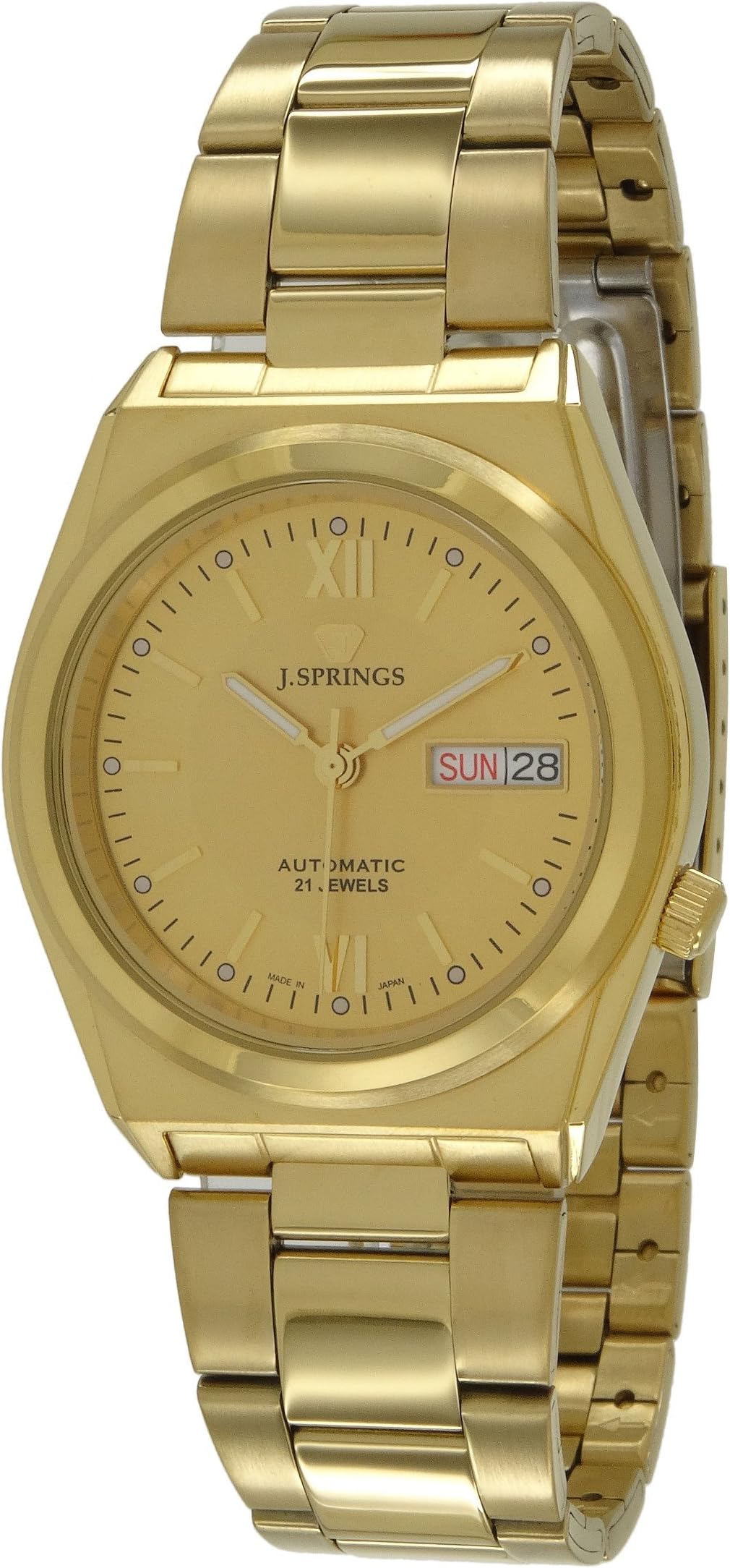 J.Springs Men's Fighting Automatic Watch (English/Spanish) Gold #BEB509