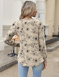 Zeagoo Long Sleeve Summer Tops for Women Floral