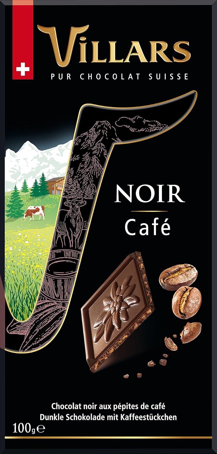 Villars Dark & Coffee Chocolate Bar 100g Grocery