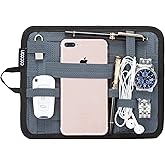 Cocoon GRID-IT Organizer for Bags, Elastic Bands, Electronics Accessories, Briefcase Organizer, Multifunctional Organiser System with Zip and Loop, Black, 38.3 x 1 x 24.5 cm