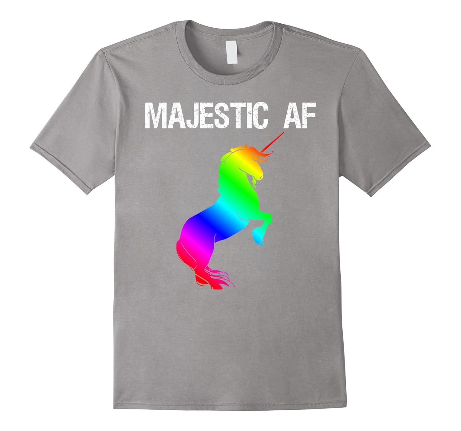 Majestic AF | Rainbow Unicorn EDM Rave Festival T-Shirt-ANZ