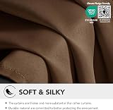 Deconovo Functional Thermal Blackout Curtains Eyelet 2 Panels Brown W52xL72 view 6
