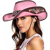 Cowboy Hats for Women Black Cowgirl Hats Classic Woven Embroidered Straw Western Hats for Women Music Festival Party Beach