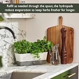 Cole & Mason Self-Watering Herb Keeper Plastic White Grey 3 Pots 85mm view 6