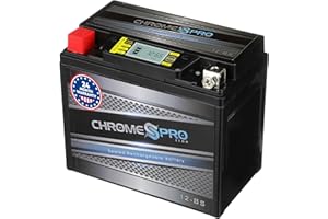 Chrome S Pro iGel 12-BS Maintenance-Free 12V 11Ah Battery Replacement for ATV, Motorcycle, Jet Skis, Scooter, UTV, and More - Nut and Bolt (T3) Terminal