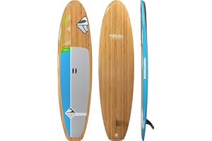 Boardworks Versa | Recreational Stand Up Paddleboard | Bombshell Epoxy Hardboard | 10' 6", Bamboo/Blue (4440529519)