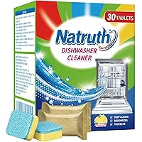 NATRUTH Dishwasher Cleaner And Deodorizer Tablets -30 Pack for Deep Cleaning, Deodorizing & Protecting, Prevents Buildup.Heav