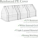 Christow Large Grow Tunnel Cloche Garden Polytunnel 1.8m 2.7m 3.6m Long view 3
