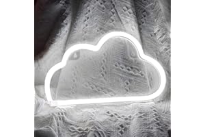 BERNICEKELLY Cloud Neon Signs, LED Light for Wall Decor, Battery or USB Powered Sign Shaped Decoration Lights Bedroom Aesthetic Teen Girl Kid Room Christmas Birthday Wedding Party White