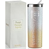 Onebttl Realtor Gifts for Women, Everything I Touch Turns to Sold, Funny Gifts for Real Estate Agent, Salesman, Boss, Coworkers, Employees, 20 Oz Stainless Steel Tumbler, Glitter Gold