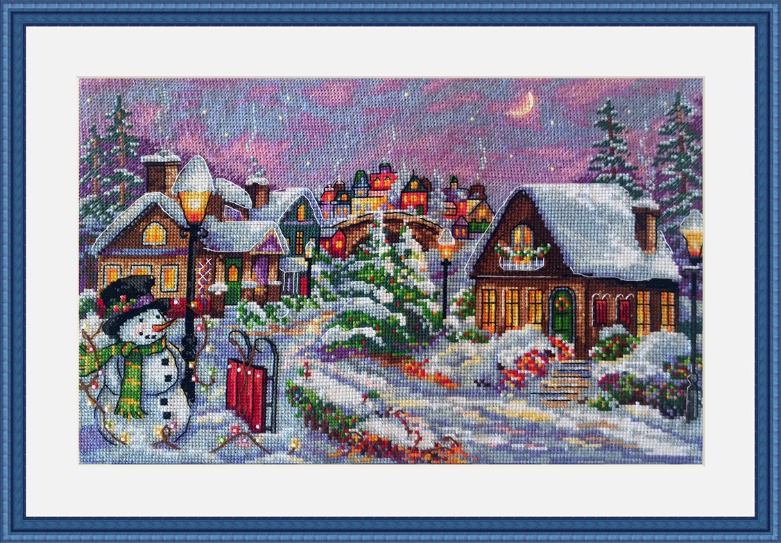 Merejka Cross Stitch Kit, Cotton, Multicolored, 30x20 cm