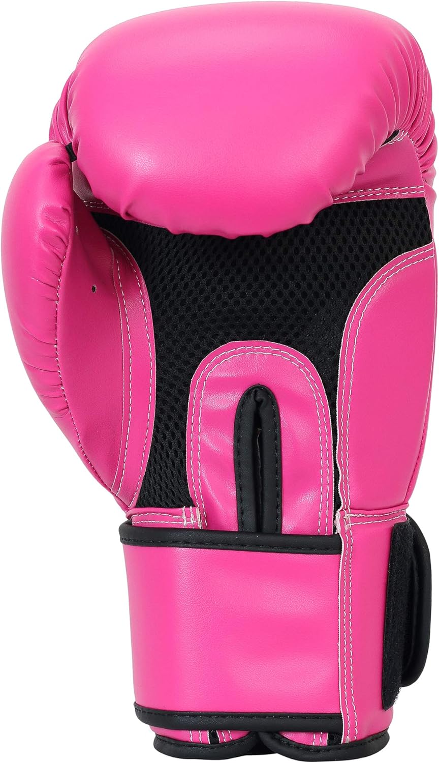 Boxing Gloves Synthetic Leather Bag Punching Gloves for Home Gym Kickboxing Training Gear Stay Cool Mesh Palm Sparring Mitts for Men Women and Kids : Sports & Outdoors